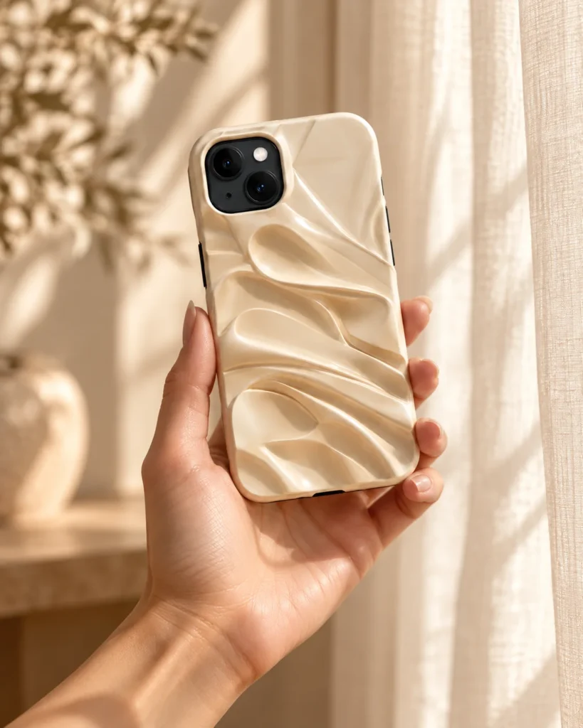 Another composition of the same cream phone case