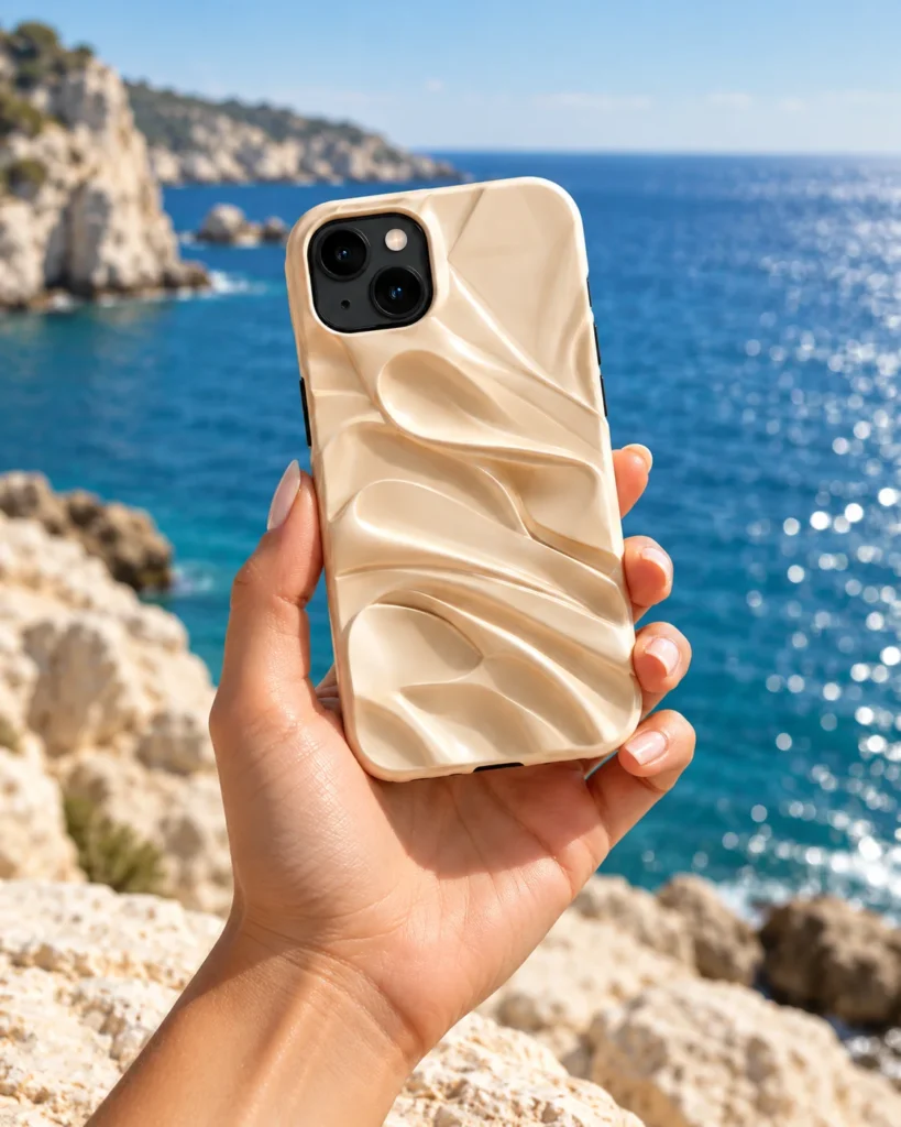 Another composition of the same cream phone case