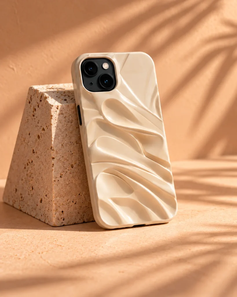 Another composition of the same cream phone case